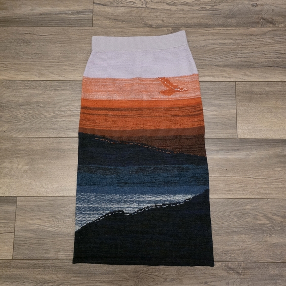 Anthropologie Dresses & Skirts - Anthropologie Akemi Kin Wool Blend Scenic Midi Skirt Artsy Grunge